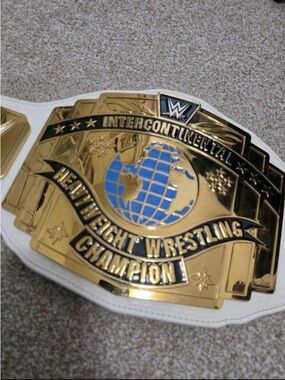 WWE Intercontinental Championship Belt on White Strap
